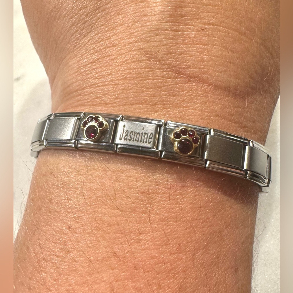 Italian Charm bracelet - custom pet name and birthstone & more can be added!